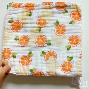 6 Layers 100% Cotton Baby Wash Cloth Burp Towel Kid Towel Soft Cotton Good Absorbent Cartoon Towel 30x30cm 25x50cm