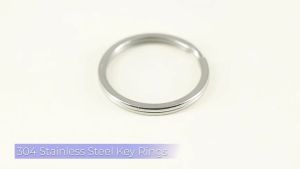 100/200Pcs Polished Silver Keyring Plated Round Split Keychain DIY Flat Keyfob Key Holder