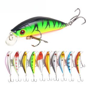 1/5/10 Pcs of Random Fishing Lure Set 7cm/8g High Quality Swimming Bait Minnow Mini Crank Wobble Bait Crankbait Artificial Bait
