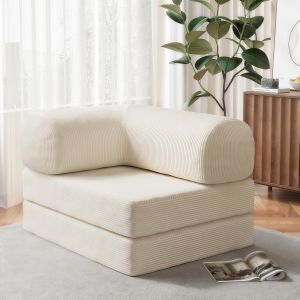 Zeen 3Colors Single Folding Sofa Bed Fold Out Chair Bed Foldable Sofa Convertible Sleeper For Adults Futon Chair Single Small Floor Couch For Spaces Bedroom Living Room Guest Room