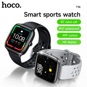 【Support Calls】HOCO Y36 Smart Watch1.72 inches TFT Touch Square Screen High-definition Display Bluetooth 5.3 Men Women Multifunction IP67 Waterproof Watch  For All Smartphone Universal