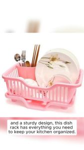 Kitchen Shelves Plastic Dish Rack Dish Storage Rack Kitchenware Dish Drainer storage