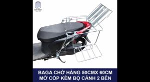 [Giá VAT] Khung Chở hàng Mở Cốp Đổ Xăng 50cmx60cm Kèm Bộ Cánh Cho Hang Airblade Exciter Winner Jupiter AB Ex Win Ju thồ