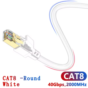 Gaming High Speed CAT 8 Ethernet Cable 40Gbps 2000MHz Internet Network Cable 5M 10M 20M 30M RJ45 Patch Cord Cable Ethernet Cat8