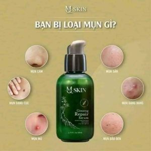 Serum tái tạo phục hồi da Okays OK120 Serum tái tạo thay da nhân sâm1 mqskin dành cho da mụn nám tàn nhang đồi mồi chống lão hóa đều màu da 80ml
