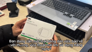 Miếng dán tegaderm 3M 1624W vô trùng trong suốt chống thấm nước size 6 x 7cm|  Sản xuất tại Mỹ