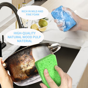 1/5Pcs Dish Washing Sponge Scouring Pad Descaling Clean Rub