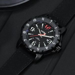 ADDIES Mens Sports Watch 43.5mm Large  Dial Canvas Strap 50m Water Resistance Stylish Design Super-Luminous Quartz Wristwatch