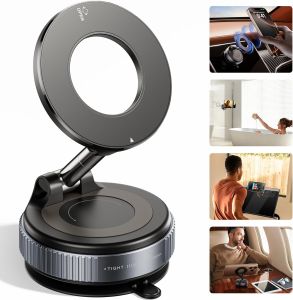 for MagSafe Magnetic Car Phone Holder Ultra Vacuum Suction Cup Car Mount 360° Cell Phone Holders for Car Accessories for iPhone 16 15 14 13 12 Android