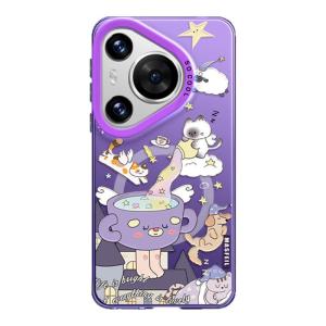 MASFEIL | เคสโทรศัพท์แม่เหล็กดูดซับรูปฝันน่ารักสร้างสรรค์สำหรับ Huawei Pura80 P70 P60 Pro P50 P40 พร้อมขาตั้ง ครอบเต็มจอ ดีไซน์เก๋ไก๋สำหรับผู้หญิง