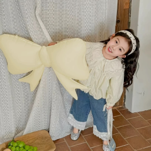 QIANHUAJIAN | Birthday Number Balloons Bow Decoration for Babys First Birthday Party