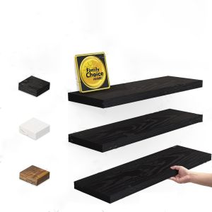 【40*15CM】 Floating Shelves for WallBedroom KitchenLiving RoomHanging Shelf for BooksWith Hidden Bracket Solid Wood