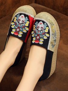 New Beijing Cloth Shoes & Ethnic Style Embroidered Women's Flatform Slippers