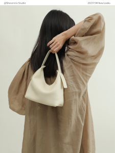 Cowhide Tote Crossbody Versatile Bucket Bag