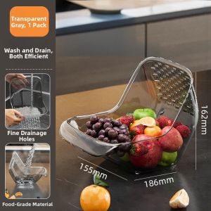 HALEXIONG | Transparent Multi-Functional Washing Basket