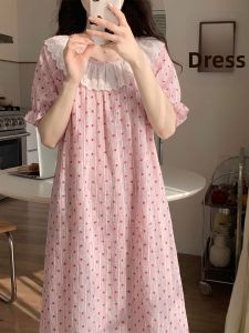 V.C.I | Lace Princess Style Pink Summer Sleepwear Dress Plus Size