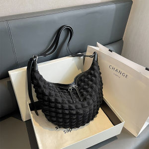 Large Capacity Puff Dumpling Bag Womens 2023 Large-Capacity Crossbody Bag New Arrival Underarm Cloth Wrapper Bag Casual Shoulder Bag