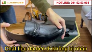 Giày tây da bò cho phái mạnh - NTT02-CS mềm mại thấm hút mồ hôi thiết kế đầy nam tính đế cao su đúc khâu chỉ chìm dành cho nam giới đủ size