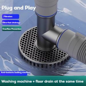 HLINKEY Three-Way Drain Pipe Sealing Cover Water Pipe Floor Drain Joint Special Anti-Odor And Anti-Overflow