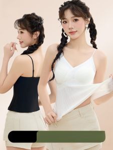 miiow | Womens Tank Top With Chest Pad Adjustable Strap Breathable Underwear Outerwear Anti Shake Beautiful Back Tank Vest