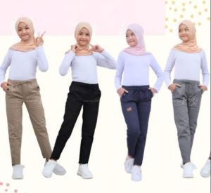 Elizabeth Pants Celana Panjang Wanita - Celana Chino Wanita Bahan Melar Elastis - Celana kerja Wanita Bahan Katun Tebal Melar Elastis