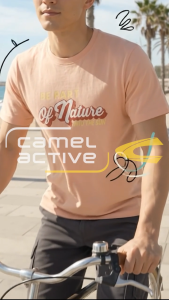 camel active Men Outdoor Casual Regular Fit Graphc Print T-Shirt - Multicolour 9-282SS23CRP2758