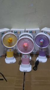 KIPAS ANGIN MINI FAN Portable 2 in 1 Genggam Dengan Holder HP USB Cas Bisa Bayar Ditempat