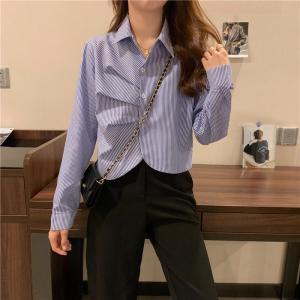 IELGY White New Arrival All-Match Fashion Design Sense Niche Slim-Fit Slim Shirt Top Womens Clothing