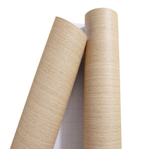 KEERMAN | Thick Natural Wood Color Stripe Wood Grain Self Adhesive Wallpaper