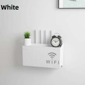 No-Drill Wall Mounted Storage Rack for Router and Cable Management