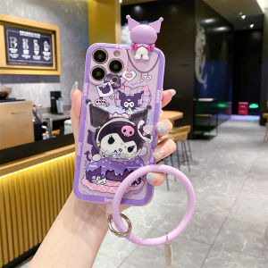 Cute Cartoon Kuroko Phone Case for Vivo IQoo Neo 9 8 7 5 3 Eating Cake Full Cover Protective Shell Anti-Fall Soft Silicone Girl Friend