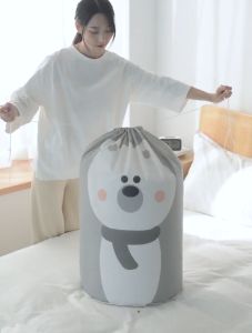 ถุงเก็บของ ถุงเก็บผ้านวม ถุงใส่ผ้า ถุงเก็บผ้าห่ม สำหรับเก็บผ้าห่ม เสื้อผ้า หมอน กล่องจัดระเบียบผ้า พับได้ (เก็บผ้านวม 6 ฟุตได้)