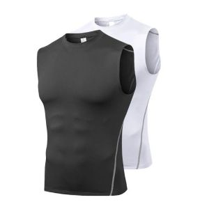 1pcs Men Vest Running Shirt Boys Soccer Shirts Mens Jersey Sportswear Mens Jogging Quick Dry Compression Fitness Top clothe