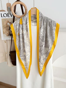 Khăn Choàng Lụa in Họa Tiết Thường Ngày Mùa Thu 2025 Phong Cách Hàn Quốc Trang Trí Thắt Lưng Đa Năng Thanh Lịch Cho Nữ