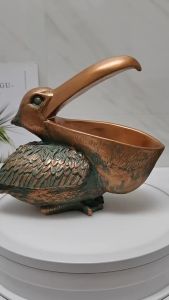 【Free Returns】 European Home Decor Pelican Animal Ornaments Wine Cabinet Living Room Key Storage Shoe Cabinet Entryway