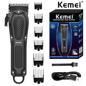 Komei KM-1071 USB Hair Clipper Mens Professional Electric Clipper Adult Kids Cordless Hair Clipper Trimmer Hair Cutting Beauty Rechargeable Electric Silent Hair Clipper Automatic Grinding Oil