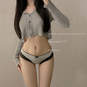 Hottie Low-Waist Pure Cotton Breathable Butterfly Knot Underwear for Girls Comfortable Lightweight Briefs Simple Design