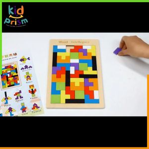 Đồ Chơi Xếp Gỗ Thông Minh Cho Bé Bảng Xếp Gạch Gỗ Phù Hợp Cho Bé Từ 36+ tháng trở lên - Đồ Chơi Giải Trí
