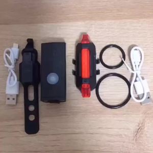 USB Rechargeable Bike Light Front Light Red Taillight Easy to Install 3 Modes Bicycle Accessories for the Bicycle