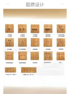 ปลั๊กและสวิตช์สีทองเหลืองแบบย้อนยุค 5 ช่อง 1 ช่อง แผงควบคุมด้วยสวิตช์แบบหมุน สำหรับบ้านพักช่วงวันหยุด ห้องพักโรงแรมสไตล์ยุโรปเหนือ