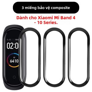 3 Miếng Dán Bảo Vệ Màn Hình Phim Hydrogel 9D Full Cover Cho Xiaomi Mi Band 1-10 Series - Miếng Dán Bảo Vệ Màn Hình Đồng Hồ Chống Trầy Xước Không Kính