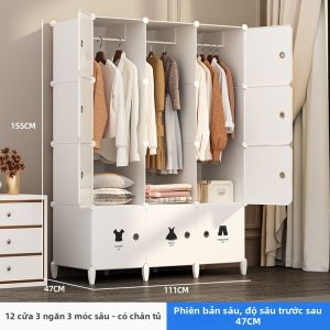 LIWAN | Tủ Quần Áo Nhựa Nhỏ Bền
