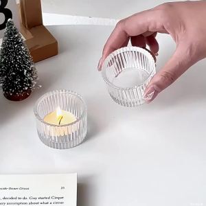 แก้วใสใส่น้ำ โถแก้วเล็ก tealight ทำความสะอาดได้ง่าย ถ้วยแก้ว ราคาจับต้องได้ ตกแต่งห้องได้อย่างสวยงาม วัสดุทำจากแก้วได้คุณภาพทำให้ห้องมีบรรยากาศที่ดี