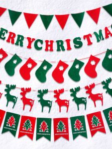 Đồ Dùng Trang Trí Giáng Sinh Tường Phòng Cây Giáng Sinh Ngôi Sao Hươu Tất Cờ Nhiều Màu Sắc Đảng Thanh KTV Cảnh Sắp Xếp Vớ