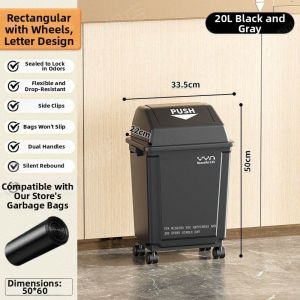 Moveable Large Capacity Commercial And Household Kitchen Use Waste Bin