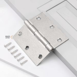 Basic interior door hinges silver 3.5 inches x 3.5 inches square suitable for bedrooms schools apartments offices