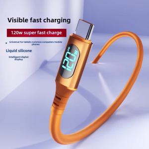 Cáp USB Type C NNBILI 120W Sạc Nhanh 6A Màn Hình LED Hiển Thị Số Dây Sạc Cho Samsung HUAWEI Xiaomi Oppo Vivo - Chất Liệu PVC
