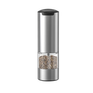Rechargeable Electric Salt and Pepper Grinder Set Stainless Steel Automatic Pepper Mill with Large Capacity Container Adjustab
