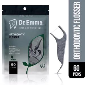 Chỉ Nha Khoa Dr. Emma Orthodontic Vị Bạc Hà 60 Chiếc Bàn Chải Kẽ Răng Tăm Nha Khoa Dành Cho Người Đeo Niềng Răng Chăm Sóc Răng Miệng Hai Mặt Cho Người Lớn
