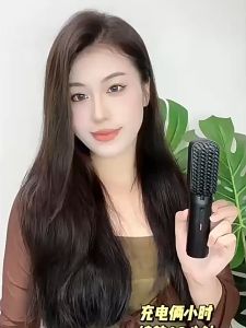 [SG READY STOCK]Mini Negative Ion Portable Wireless Comb Hair Straightening Comb Curling Iron Straightening Clip Without